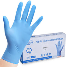 Load image into Gallery viewer, 100pc Disposable Nitrile Exam 3-mil Latex Free Medical Cleaning Food-Safe Gloves