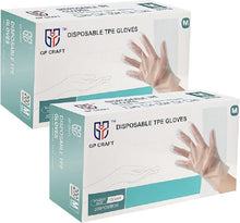 Load image into Gallery viewer, 2PK x 200pcs TPE Disposable Hybrid Outdoor Poly Clear Glove, Latex-Free, Powder-Free for Sushi Chef and Household Multi-Purpose