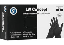 Load image into Gallery viewer, 100pcs Nitrile 5MIL Black Disposable Gloves-Latex Free, Non Rubber Gloves For Outdoor Cleaning, Cooking, Food Prepping, Professional Protective Gloves
