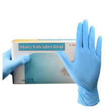 Load image into Gallery viewer, 100pcs 4Mil Blue Nitrile Disposable Gloves Latex-Free, Powder-Free, Food-Safe For Outdoor Cleaning, Cooking, Food Prepping, Professional Protective Gloves