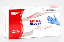 Load image into Gallery viewer, 100pcs Disposable Nitrile Ultra-Durable Gloves, 5-mil, Blue Gloves Disposable Latex Free, Powder Free Gloves Waterproof,Hair Dyeing, Pet Grooming, Beauty Salons, Perfect for Outdoor Cleaning Supplies and Household Gadgets