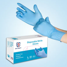 Load image into Gallery viewer, 100-ct Box 4Mil Blue Nitrile Disposable Gloves Latex-Free, Powder-Free, Food-Safe For Outdoor Cleaning, Cooking, Food Prepping, Professional Protective Gloves