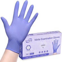 Load image into Gallery viewer, 100pc Disposable Nitrile Exam 3-mil Latex Free Medical Cleaning Food-Safe Gloves