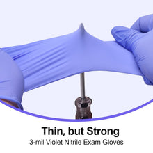 Load image into Gallery viewer, 100pc Disposable Nitrile Exam 3-mil Latex Free Medical Cleaning Food-Safe Gloves
