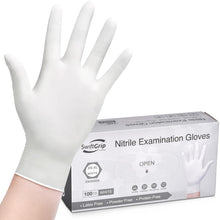 Load image into Gallery viewer, 100pc Disposable Nitrile Exam 3-mil Latex Free Medical Cleaning Food-Safe Gloves