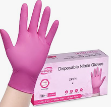 Load image into Gallery viewer, 100pc Disposable Nitrile Exam 3-mil Latex Free Medical Cleaning Food-Safe Gloves