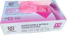 Load image into Gallery viewer, 100/ct box Pink Gloves Disposable Latex-Free Food Safe for Cooking Cleaning Household Outdoor Pet Care Beauty Spa Pink Nitrile Gloves Powder Free Disposable Latex Free