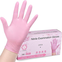 Load image into Gallery viewer, 100pc Disposable Nitrile Exam 3-mil Latex Free Medical Cleaning Food-Safe Gloves