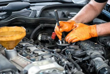 Load image into Gallery viewer, 100 pcs Heavy Duty Mechanic Nitrile Black/Orange Disposable 8 MIL Diamond Gloves