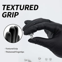 Load image into Gallery viewer, 100pcs Nitrile 5MIL Black Disposable Gloves-Latex Free, Non Rubber Gloves For Outdoor Cleaning, Cooking, Food Prepping, Professional Protective Gloves