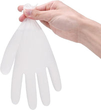 Load image into Gallery viewer, Clear Vinyl Gloves, 4 mil, Disposable Latex-Free Gloves for Cooking &amp; Cleaning, Outdoor 100-ct Box Durable Nitrile Disposable Gloves - Powder-Free, Latex-Free, High-Elasticity Comfort Fit - Food Safe for Cleaning, Hairdressing, Pets, Crafts, Cars