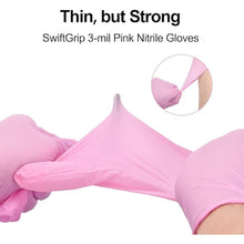 Load image into Gallery viewer, Pink Gloves Disposable Latex-Free Food Safe for Cooking Cleaning Household Pet Care Beauty Spa Pink Nitrile Gloves Powder Free Disposable Latex Free (100/ct box)