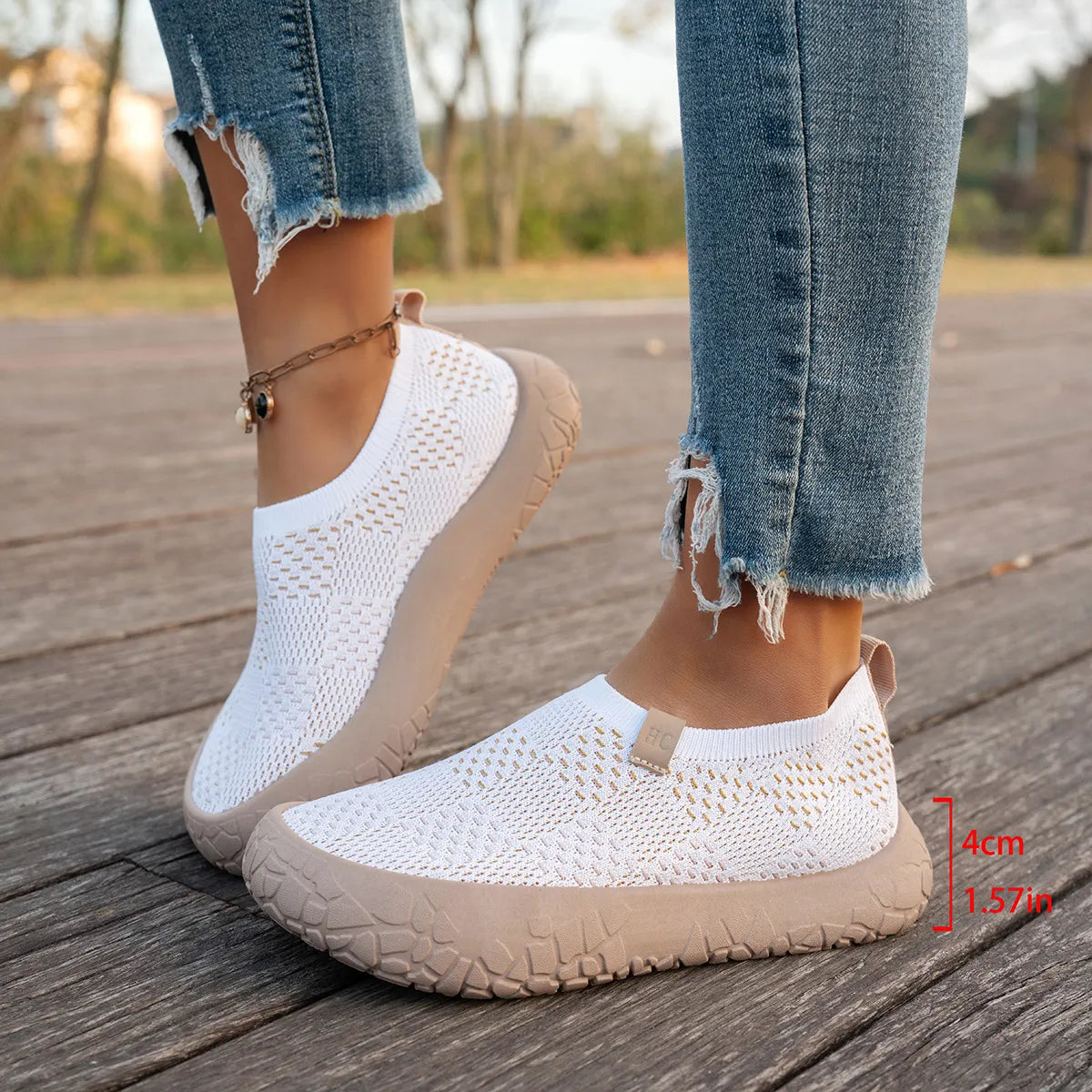 ⏰Flash Sale 50% OFF🔥Women's Sporty Casual Walking Shoes, Lightweight Breathable Thick-Soled Height-Increasing Sneakers