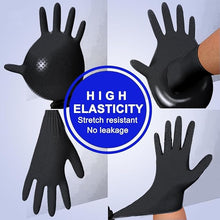 Load image into Gallery viewer, 100 pcs Heavy Duty Mechanic Nitrile Black/Orange Disposable 8 MIL Diamond Gloves
