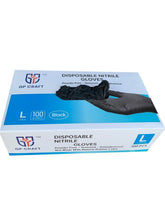 Load image into Gallery viewer, 100Pcs Black Disposable Nitrile Gloves, 5 Mil Disposable Gloves Latex-Free &amp; Powder-Free Disposable Gloves For Outdoor Food Safe