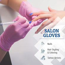 Load image into Gallery viewer, 100pc Disposable Nitrile Exam 3-mil Latex Free Medical Cleaning Food-Safe Gloves