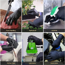 Load image into Gallery viewer, Thor Grip Heavy Duty Outdoor Industrial Black, Orange or Green Nitrile Gloves with Raised Diamond Texture, 8-mil, Latex Free, Powder Free