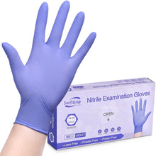 Load image into Gallery viewer, 100pcs Disposable Nitrile Ultra-Durable Gloves, 3-mil, Latex Free, Powder Free Gloves Waterproof, Tear-Resistant, Hair Dyeing, Pet Grooming, Beauty Salons, and Household Chores - Perfect for Cleaning Supplies and Household Gadgets
