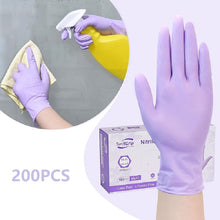 Load image into Gallery viewer, 200pcs Disposable Nitrile Ultra-Durable Gloves, 3-mil, Latex Free, Powder Free Gloves Waterproof, Tear-Resistant, and Powder-Free for Kitchen Cleaning, Tattoo, Hair Dyeing, Pet Grooming - Perfect for Cleaning Supplies and Household Gadgets