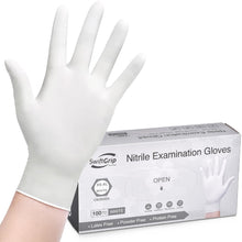 Load image into Gallery viewer, 100pcs Disposable Nitrile Ultra-Durable Gloves, 3-mil, Latex Free, Powder Free Gloves Waterproof, Tear-Resistant, Hair Dyeing, Pet Grooming, Beauty Salons, and Household Chores - Perfect for Cleaning Supplies and Household Gadgets