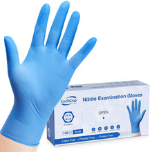 Load image into Gallery viewer, 100pcs Disposable Nitrile Ultra-Durable Gloves, 3-mil, Latex Free, Powder Free Gloves Waterproof, Tear-Resistant, Hair Dyeing, Pet Grooming, Beauty Salons, and Household Chores - Perfect for Cleaning Supplies and Household Gadgets