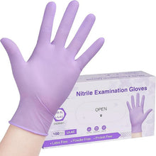 Load image into Gallery viewer, 100pcs Disposable Nitrile Ultra-Durable Gloves, 3-mil, Latex Free, Powder Free Gloves Waterproof, Tear-Resistant, Hair Dyeing, Pet Grooming, Beauty Salons, and Household Chores - Perfect for Cleaning Supplies and Household Gadgets