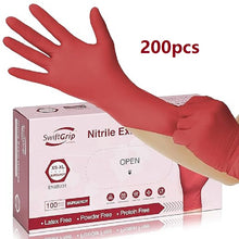 Load image into Gallery viewer, 200pcs Disposable Nitrile Ultra-Durable Gloves, 3-mil, Latex Free, Powder Free Gloves Waterproof, Tear-Resistant, and Powder-Free for Kitchen Cleaning, Tattoo, Hair Dyeing, Pet Grooming - Perfect for Cleaning Supplies and Household Gadgets